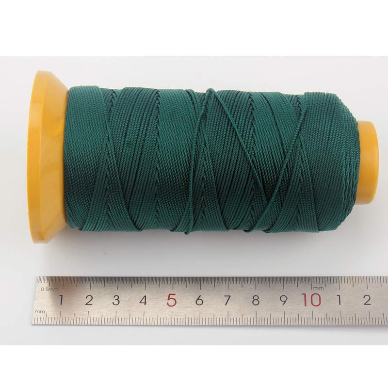 McFanBe 656 Feet Twisted Nylon Line Twine String Cord for Gardening Marking DIY Projects Crafting Masonry (Dark Green, 1mm-656 feet) - Image 3